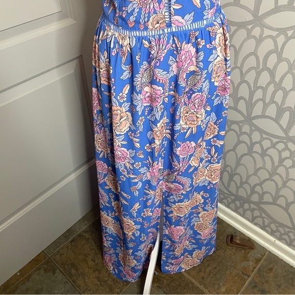 ZESICA Womens Halter Neck Floral Print Backless Split Beach Party Maxi - Picture 9 of 14